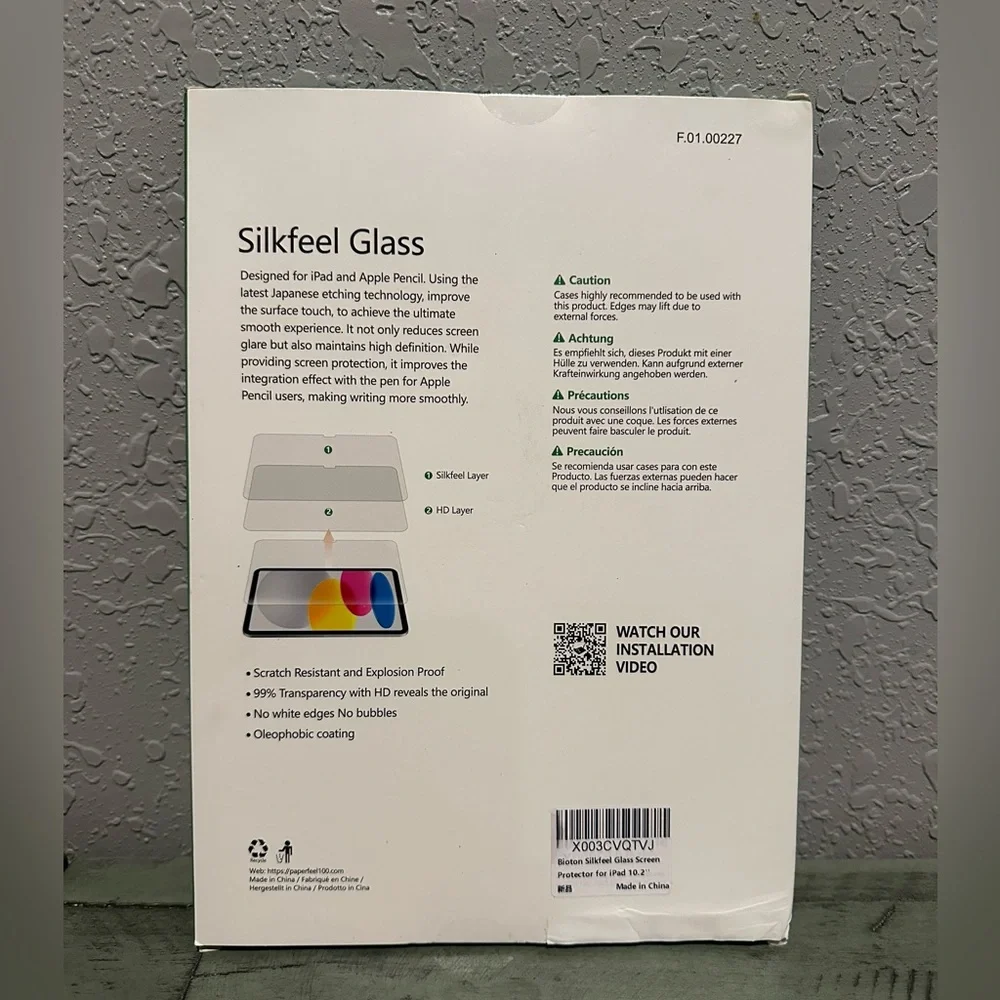 New unopened Bioton EZ Kit Glass Screen Protector for IPad 10.2”
